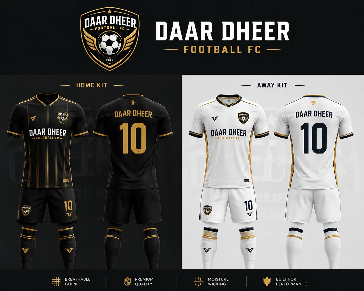 Daar Dheer FC crest and kit