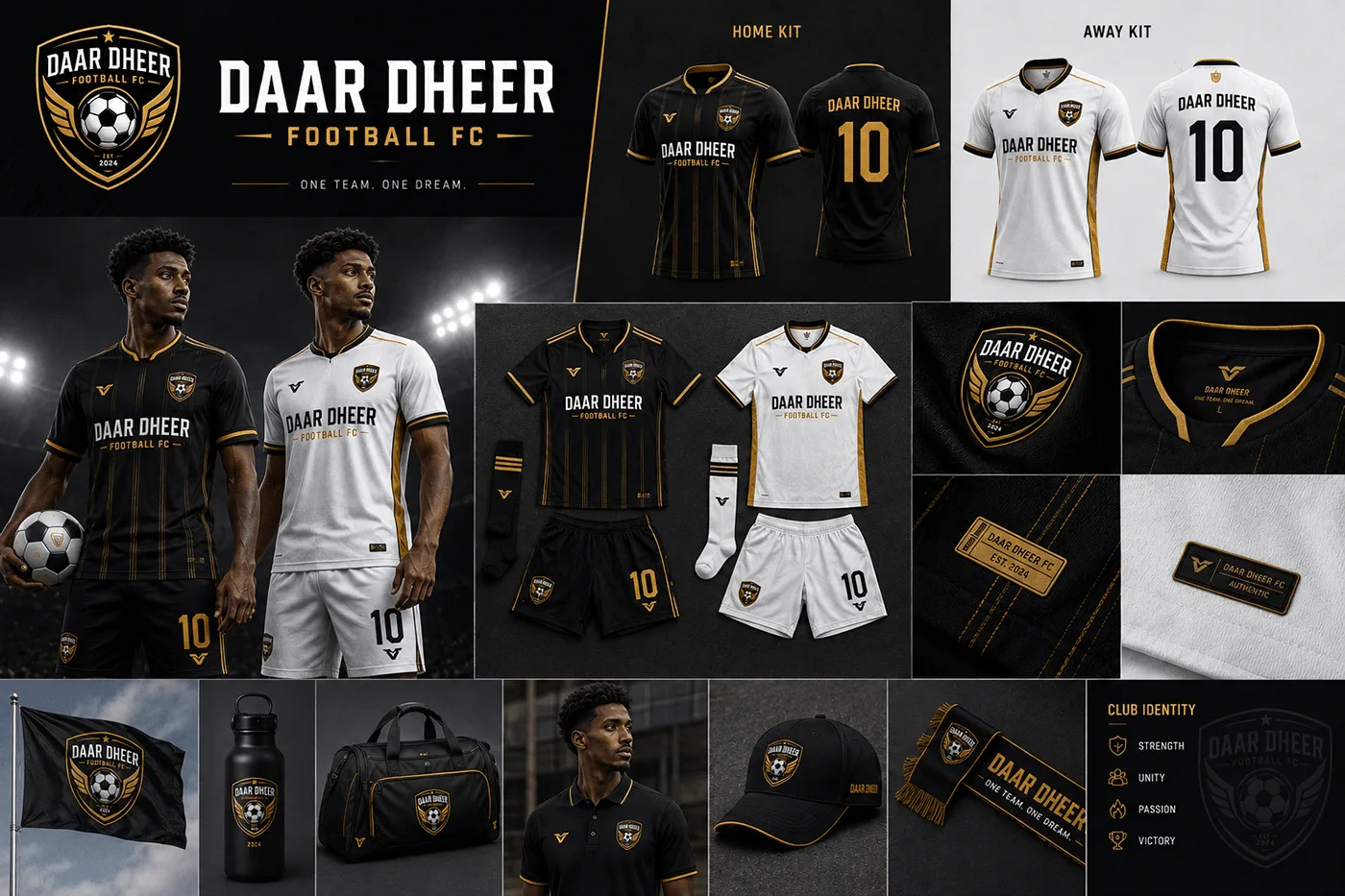 Daar Dheer FC crest and kit
