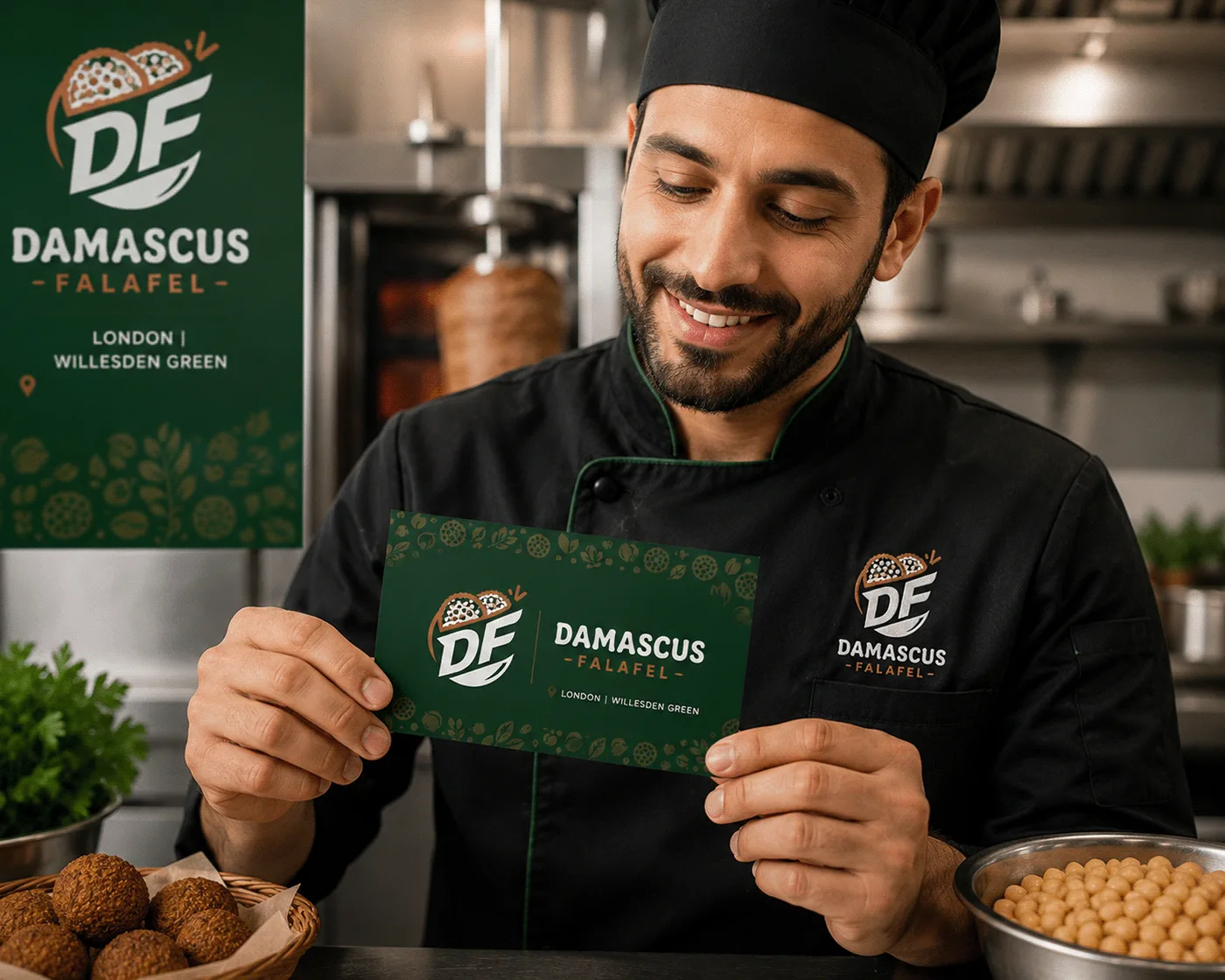 Damascus Falafel brand identity