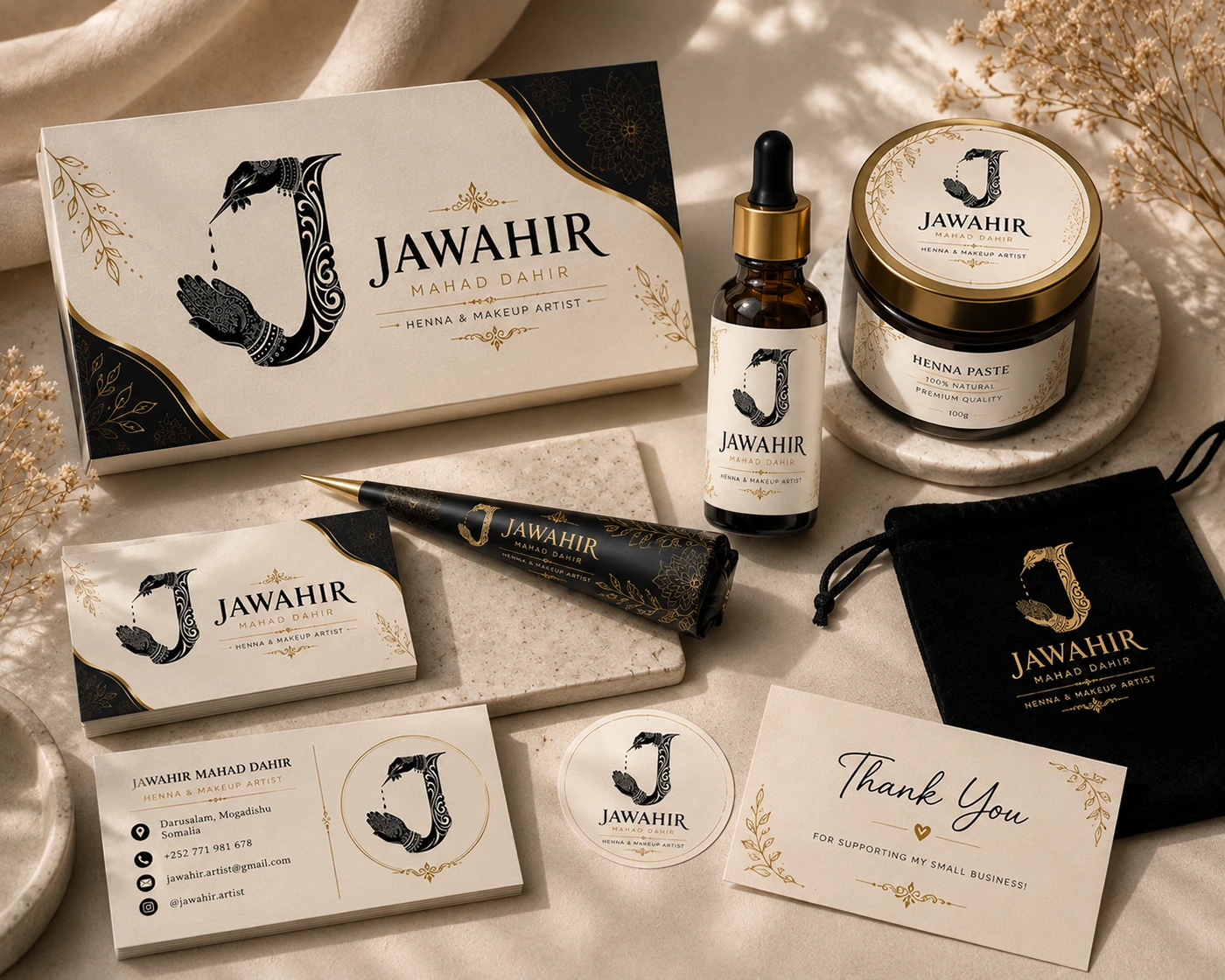 Jawahir Arts: henna and make-up brand