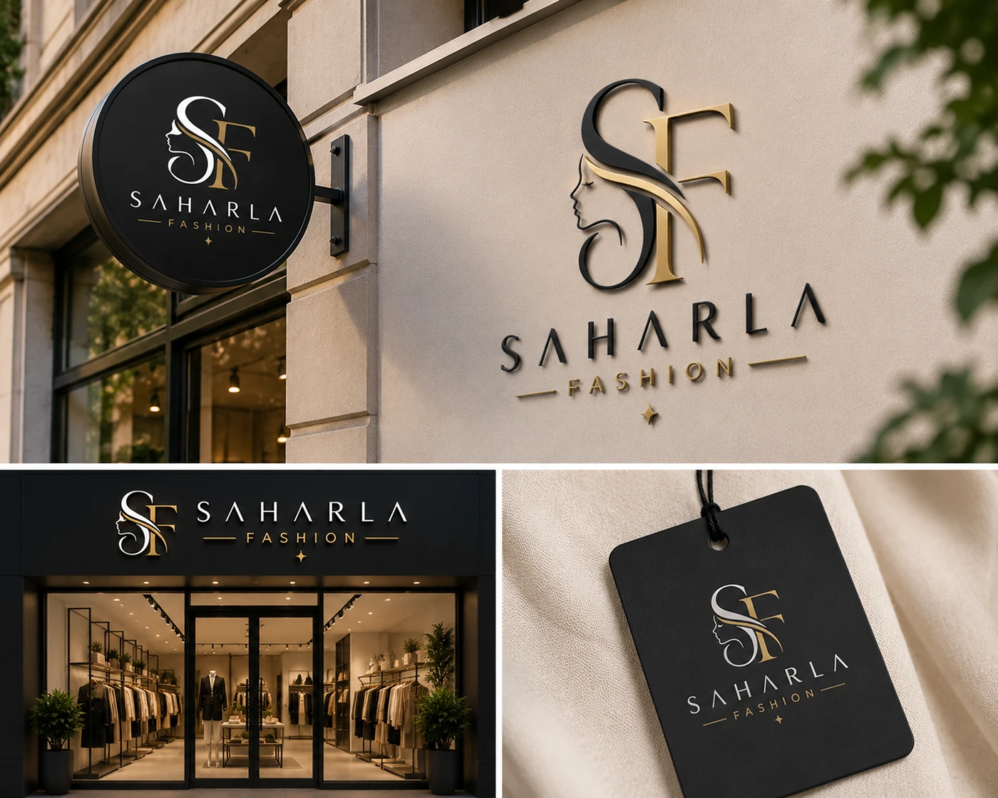 Saharla Fashion logo and boutique