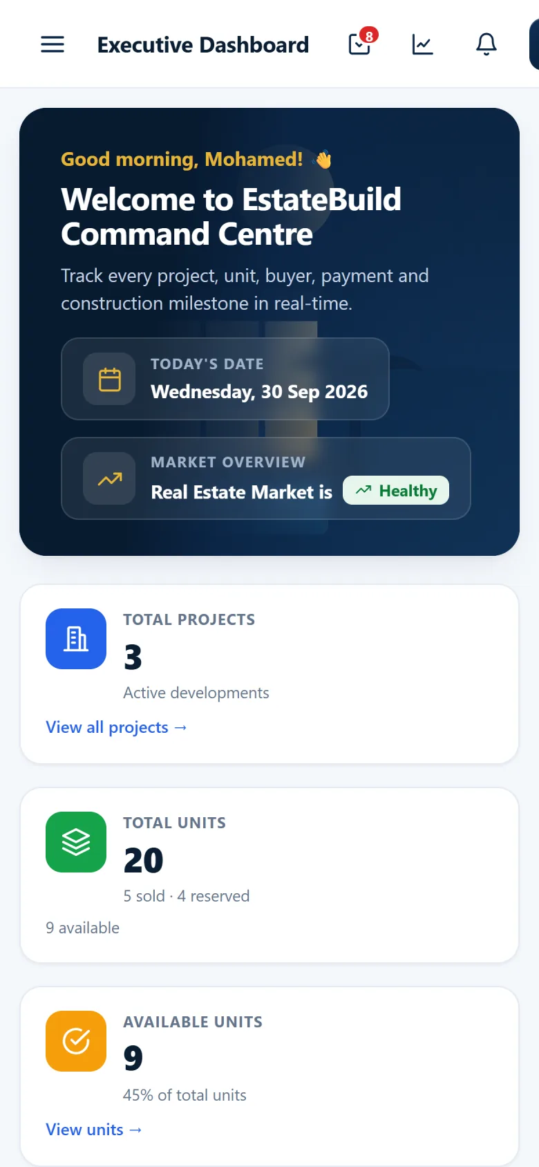 EstateBuild CRM: Real Estate Developers